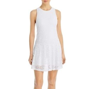 Aqua Lace Tennis Dress in White